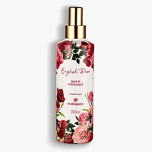 Body Splash English Rose Mahogany 350ml – Colônia Leve e Romântica