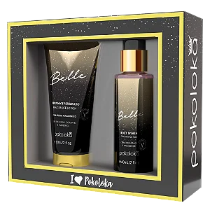 Kit Presente de Bolsa Belle hidratante e body splash 60ml Pokoloka