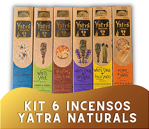 Kit 6 Caixas Incensos Yatrá Naturals Massala