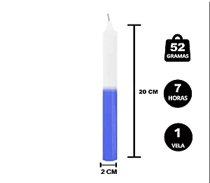 VELA 7 HORAS AZUL E BRANCA