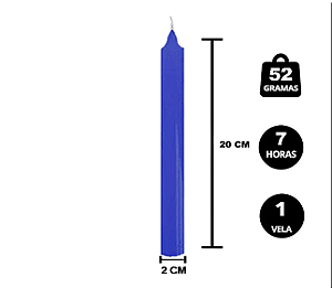 VELA 7 HORAS AZUL ESCURA