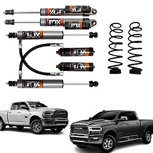 Kit Amortecedores Fox 2.5 Ram 2500 (0 a 2”) + Kit Molas 1,5" Para Alinhamento Dianteira e Traseira