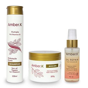Combo Shampoo + Máscara + Óleo (Oil Repair Amber.K)