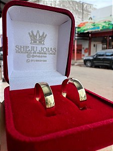 Alianças de Casamento Tradicional Ouro 18K 4mm 4 gramas