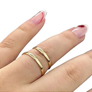 Par de Alianças Ouro 18k 2mm 2 gramas Finas Tradicional