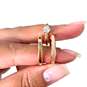 Par de Alianças de Ouro 18k 3mm 3 gramas