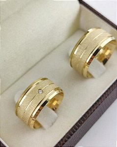 Par de Alianças Ouro 18k 10mm 20 gramas Ouro 18k Legítimo