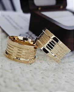 Par de Alianças ouro 18k 12mm 35gramas maciço