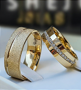 Alianças Essence 8mm 20 gramas Ouro 18k