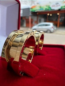 Par de Alianças Bvlgari 20 gramas 8mm Sheju Joias