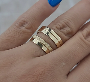 Par de Alianças Hayom 6mm 10 Gramas no Par