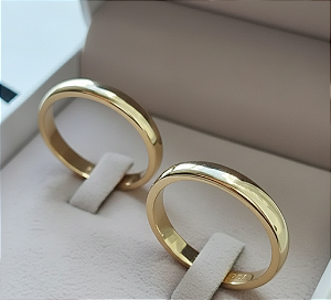 Par de Alianças Komea 3,5mm 14 Gramas no Par