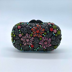 Clutch Flores em Metal