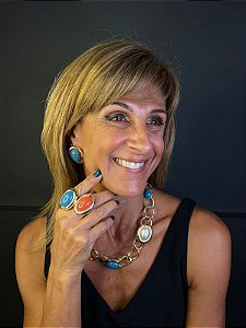 Anel Resina Oval