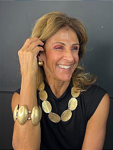 Pulseira Dourado Oval ABS