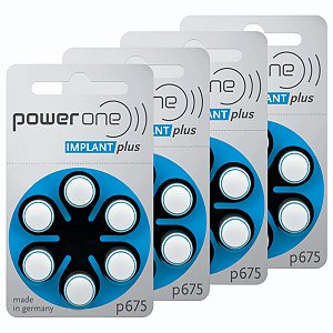 24 Baterias Power One P675 Implant Plus Melhor Custo Beneficio