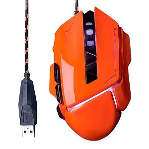 Mouse Gamer com Fio USB 2400 Dpi e Iluminação LED KNUP