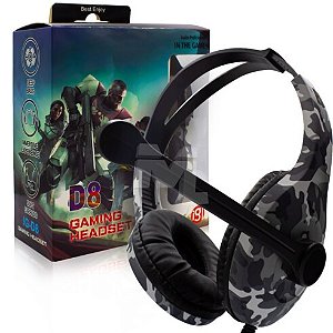 Fone Headset Gamer Com Microfone Camuflado