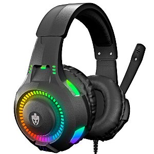 Headset Gamer com Microfone Conexão P3 e Iluminação Led RGB EVOLUT