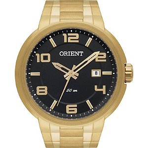 Relógio Orient Masculino Dourado Preto MGSS1088 P2KX