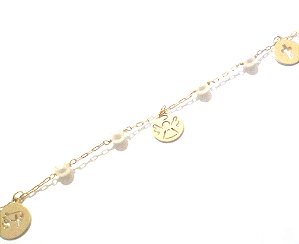 Pulseira Layla Ouro 18K Pérola PL655