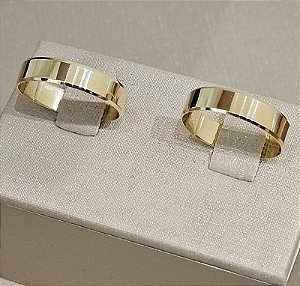 Par de Alianças Londres em ouro 18K 5.0mm