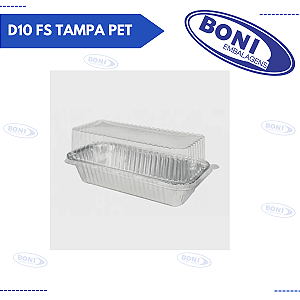 BANDEJA DE ALUMÍNIO D10 FS TAMPA PET C/ 50 WYDA