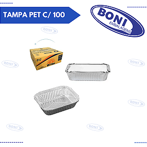 BANDEJA DE ALUMÍNIO D12 FS TAMPA PET C/ 100 WYDA