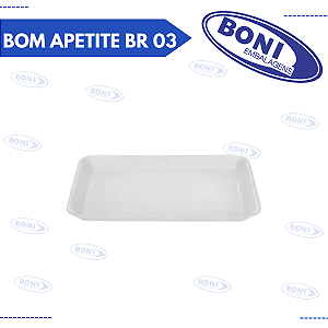 BANDEJA ISOPOR BOM APETITE BR 03 C/100