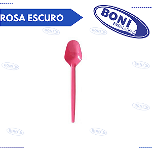 COLHER ROSA ESCURO C/50 PLAZAPEL