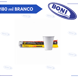 COPO COPOBRÁS 180 ml BRANCO C/ 100
