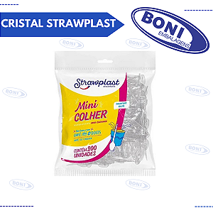 MINI COLHER CRISTAL STRAWPLAST c/ 200
