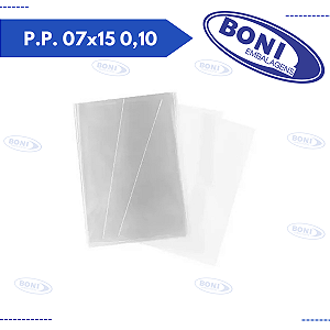 PLÁSTICO TRANSPARENTE P.P. 07x15 0,10