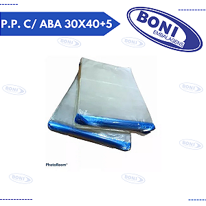 PLÁSTICO TRANSPARENTE P.P. C/ ABA 30X40+5