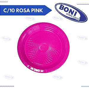 PRATO 18 CM C/10 ROSA PINK FORFEST