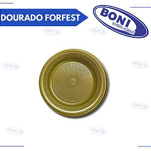 PRATO 18 CM C/10 DOURADO FORFEST