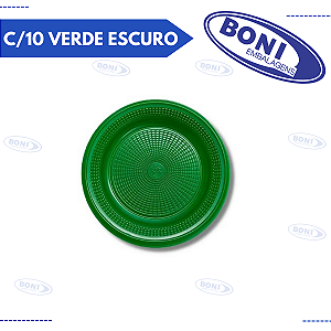 PRATO 18 CM C/10 VERDE ESCURO FORFEST