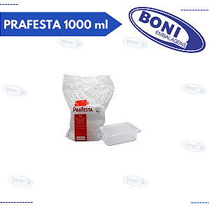 POTE RETANGULAR PRAFESTA 1000 ml C/24