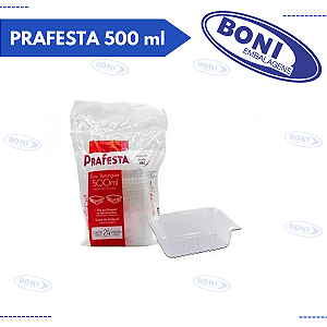 POTE RETANGULAR PRAFESTA 500 ml C/24