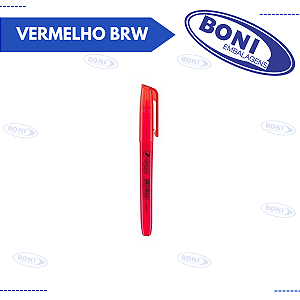 MARCA TEXTO FLUORESCENTE VERMELHO BRW