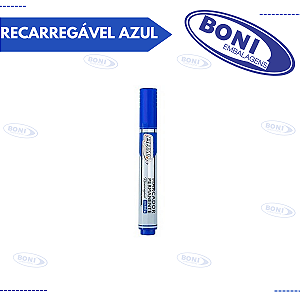 MARCADOR PERMANENTE RECARREGÁVEL AZUL LINHA PRIME BRW