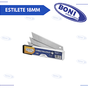 LÂMINAS P/ ESTILETE 18MM BLISTER C/10UN BRW
