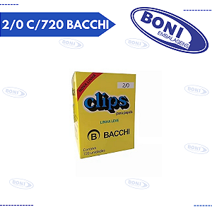 CLIPS P/ PAPEL 2/0 C/720 BACCHI