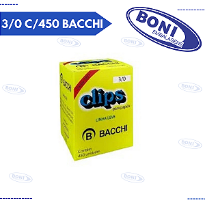 CLIPS P/ PAPEL 3/0 C/450 BACCHI
