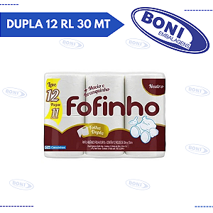 PAPEL HIGIÊNICO FOFINHO F/DUPLA 12 RL 30 MT