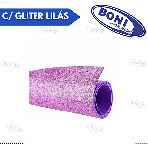 EVA  COM GLITER LILÁS 60X40CM