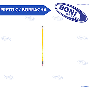 LÁPIS PRETO COM BORRACHA COMPACTOR