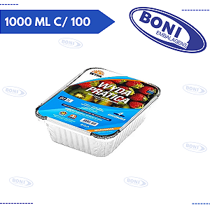 BANDEJA DE ALUMÍNIO D2 1000 ML C/ 100 WYDA