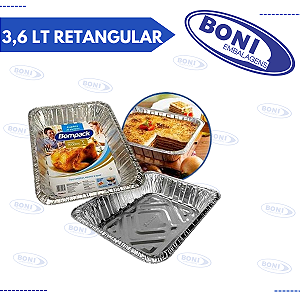 ASSADEIRA BOMPACK 3,6 LT RETANGULAR