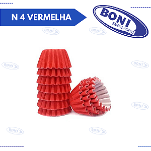FORMA BRIGADEIRO N 4 VERMELHA C/100